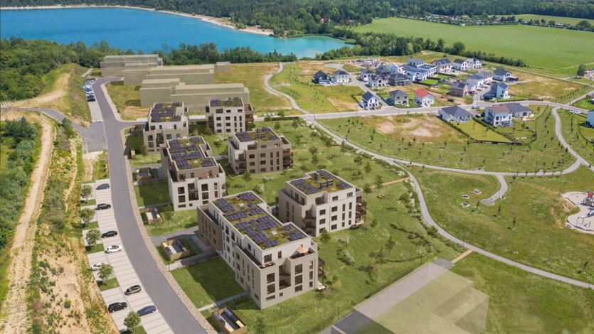 Floragärten Übersicht Baufelder (Quelle: CYCLE ZERO VISUAL GMBH im Auftrag der BUWOG) Floragärten Übersicht Baufelder (Quelle: CYCLE ZERO VISUAL GMBH im Auftrag der BUWOG)