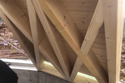 Wasserturm - Detail Dachstuhl neu