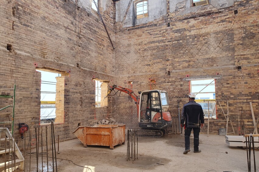 Walzenmühle - Baustelle Speicher 1 Walzenmühle - Baustelle Speicher 1