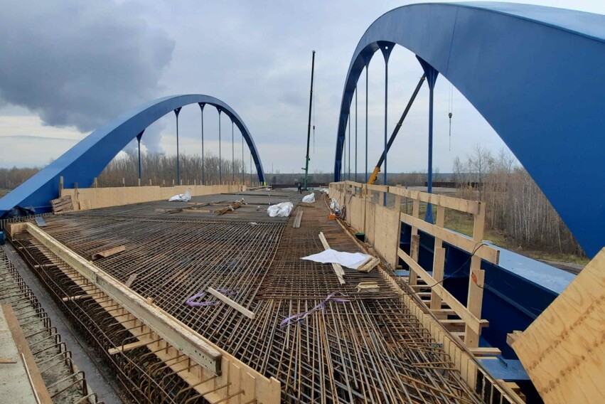Bogenbrücke A72 Bewehrung Fahrbahn 1 Bogenbrücke A72 Bewehrung Fahrbahn 1