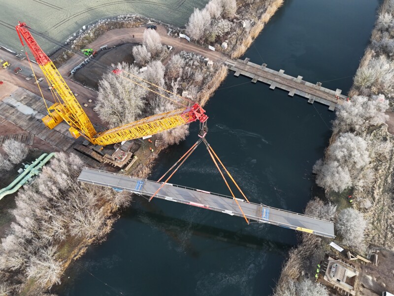 Brücke Ruderkanal Einheben Brücke 2 Brücke Ruderkanal Einheben Brücke 2
